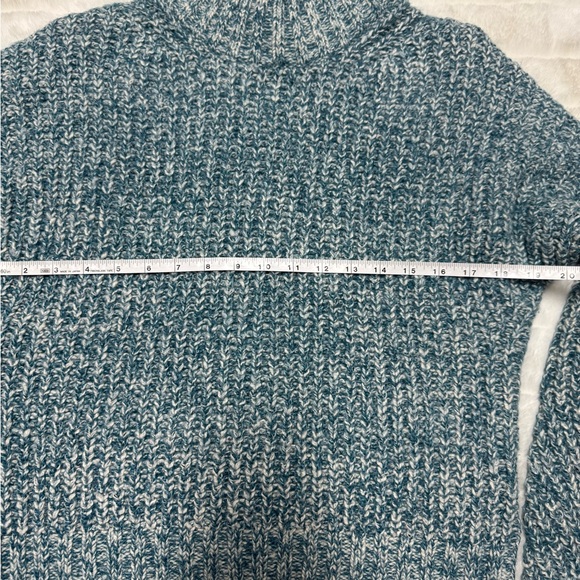 J. Crew Marled Donegal Mockneck Blue Sweater - Picture 7 of 7